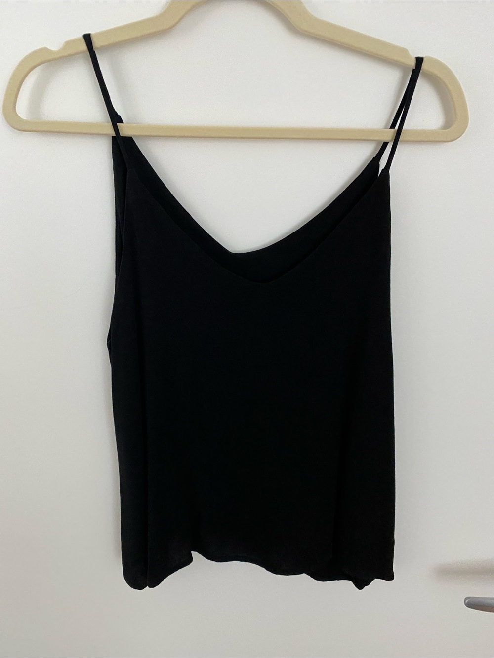 Final Touch Black V-Neck Spaghetti Strap Tank